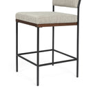 Close up of Four Hands Benton Counter Stool in Savile Flannel on white background at Addison West.