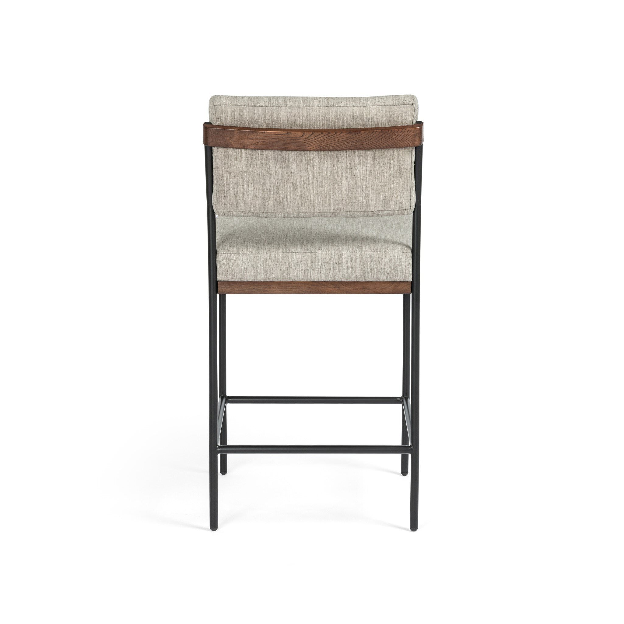 Four Hands Benton Counter Stool in Savile Flannel on white background at Addison West.