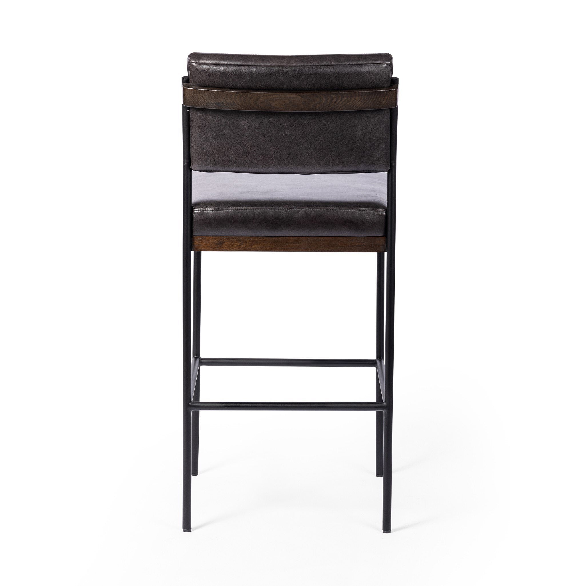 Four Hands Benton Counter Stool in Sonoma Black on white background at Addison West.