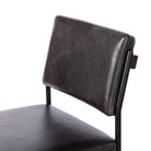 Close up of Four Hands Benton Counter Stool in Sonoma Black on white background at Addison West.