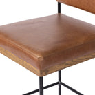 Close up Four Hands Benton Counter Stool in Sonoma Chestnut on a white background at Addison West