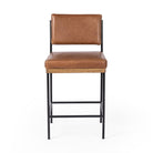 Four Hands Benton Counter Stool in Sonoma Chestnut on a white background at Addison West