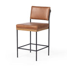 Four Hands Benton Counter Stool in Sonoma Chestnut on a white background at Addison West