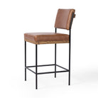 Four Hands Benton Counter Stool in Sonoma Chestnut on a white background at Addison West