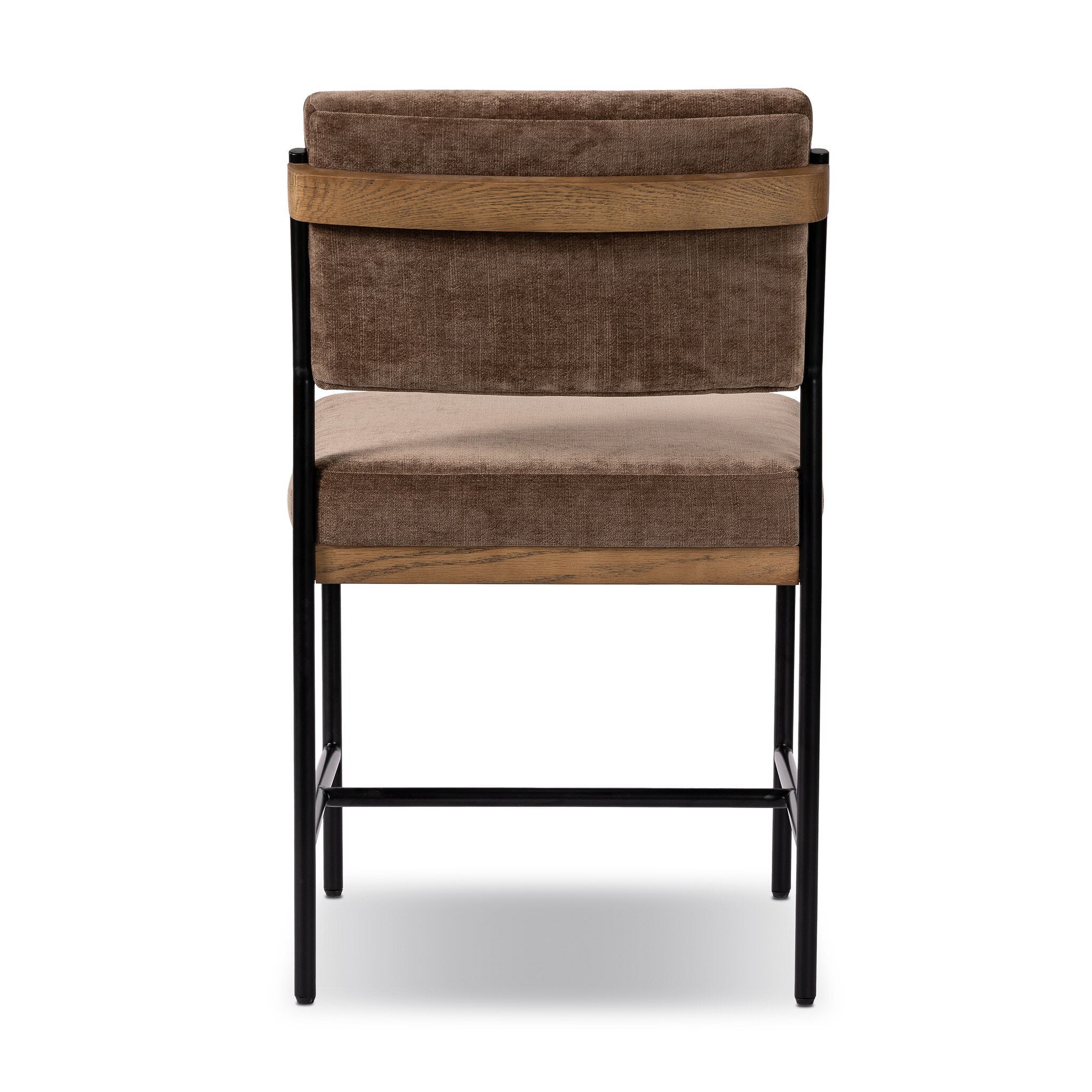 Four Hands Benton Dining Chair in Altair Mushroom on white background at Addison West.