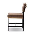 Four Hands Benton Dining Chair in Altair Mushroom on white background at Addison West.