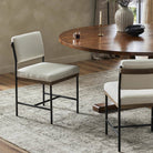 Four Hands Benton Dining Chair in Fayette Cloud in dining room at Addison West.