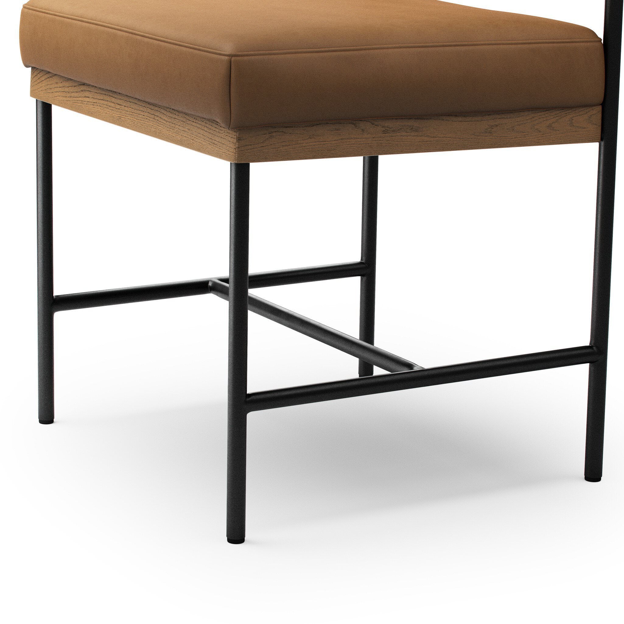 Four Hands Benton Dining Chair in Maestro Camel on white background at Addison West.