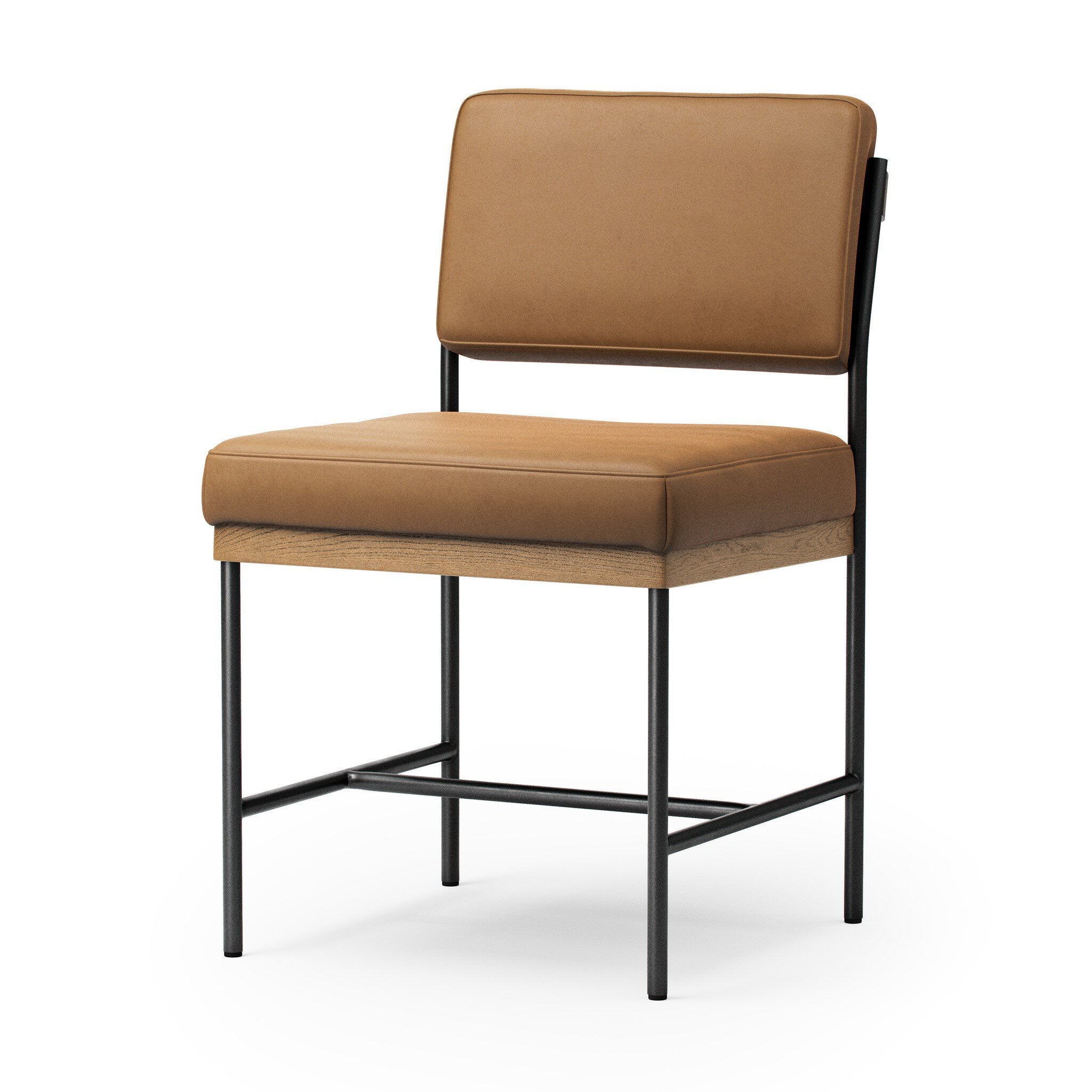 Four Hands Benton Dining Chair in Maestro Camel on white background at Addison West.