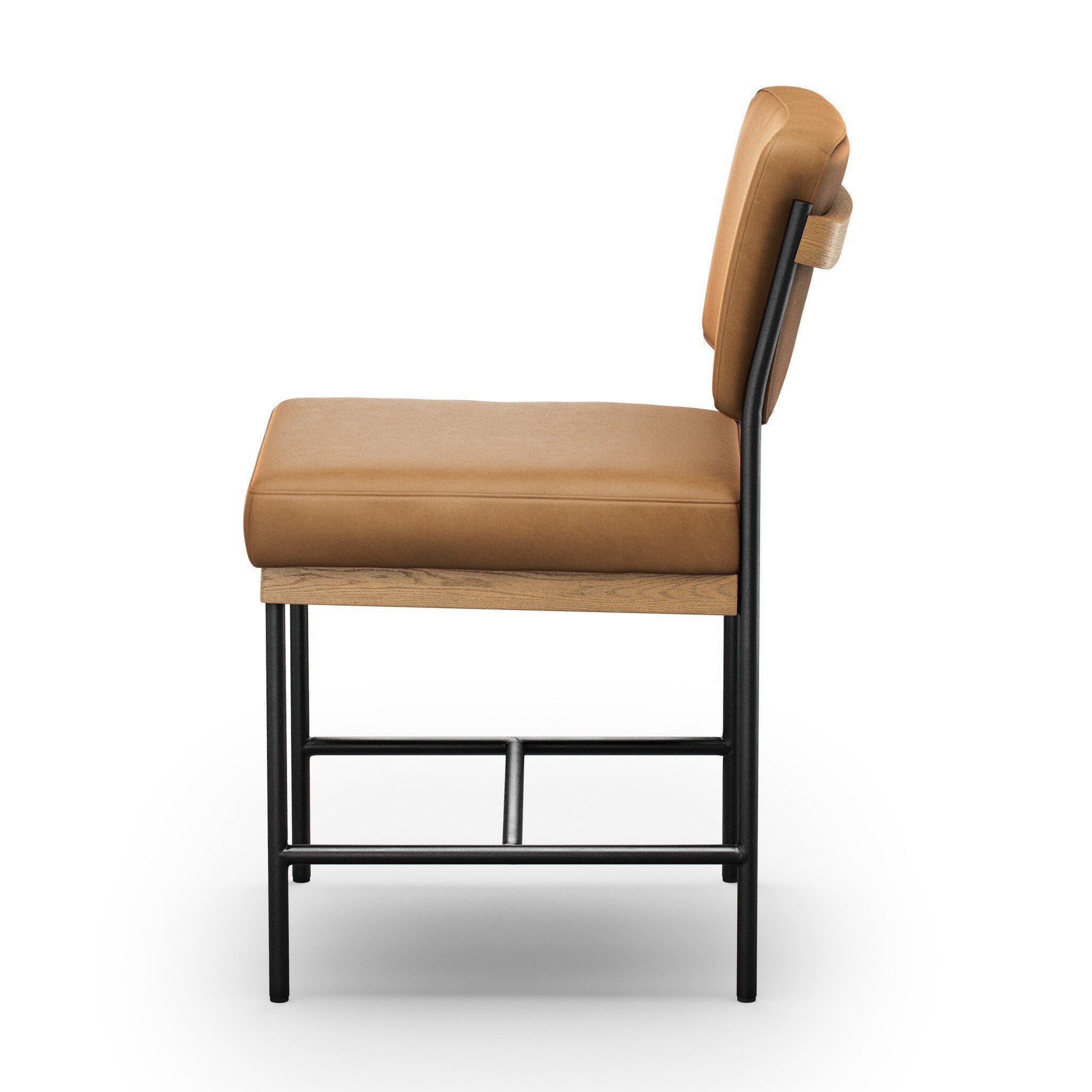 Four Hands Benton Dining Chair in Maestro Camel on white background at Addison West.