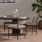 Four Hands Benton Dining Chair in Savile Flannel in dining room at Addison West.