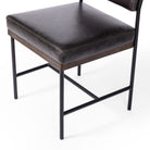 Four Hands Benton Dining Chair in Sonoma Black on white background at Addison West.