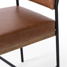 Four Hands Benton Dining Chair in Sonoma Chestnut on white background at Addison West.