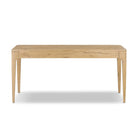 Back of Four Hands Berke Desk in Aged Smoked Oak Veneer on a white background at Addison West