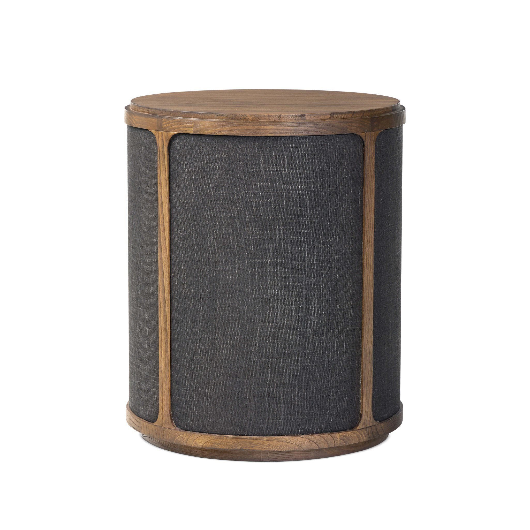 Four Hands Bertie End Table in Stained Saddle Brown Sungkai Veneer on white background at Addison West.