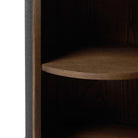 Four Hands Bertie End Table in Stained Saddle Brown Sungkai Veneer on white background at Addison West.