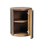 Four Hands Bertie End Table in Stained Saddle Brown Sungkai Veneer on white background at Addison West.