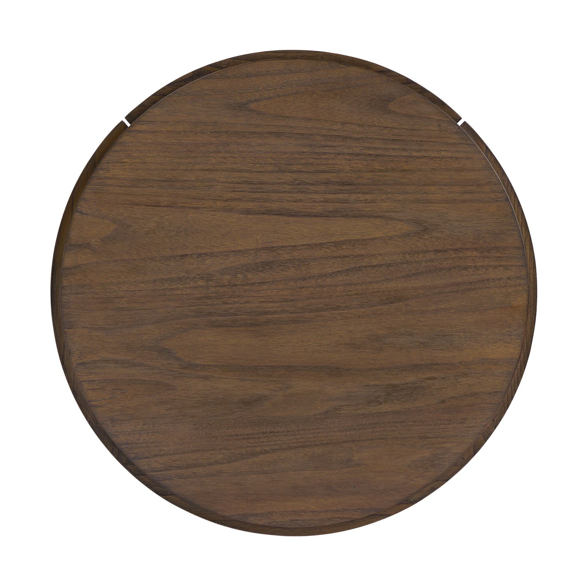Four Hands Bertie End Table in Stained Saddle Brown Sungkai Veneer on white background at Addison West.