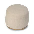 Four Hands Bilbury Ottoman in Saxon Sand on a white background at Addison West
