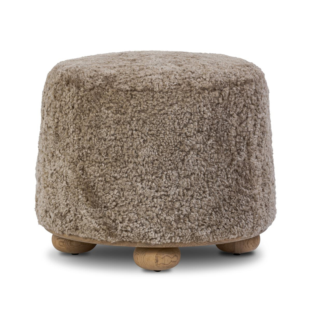 Four Hands Bilbury Ottoman in Taupe Shearling – Addison West