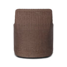 Back of Four Hands Blaire Outdoor Swivel Chair in Tanned Weave on a white background at Addison West