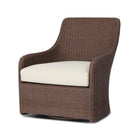 Four Hands Blaire Outdoor Swivel Chair in Tanned Weave on a white background at Addison West