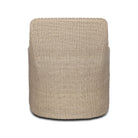 Back of Four Hands Blaire Outdoor Swivel Chair in Vintage White on a white background at Addison West