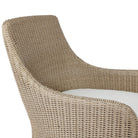 Close up of Four Hands Blaire Outdoor Swivel Chair in Vintage White on a white background at Addison West