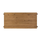 Top of Four Hands Bloomfield Desk in Resawn Worn Oak on a white background at Addison West