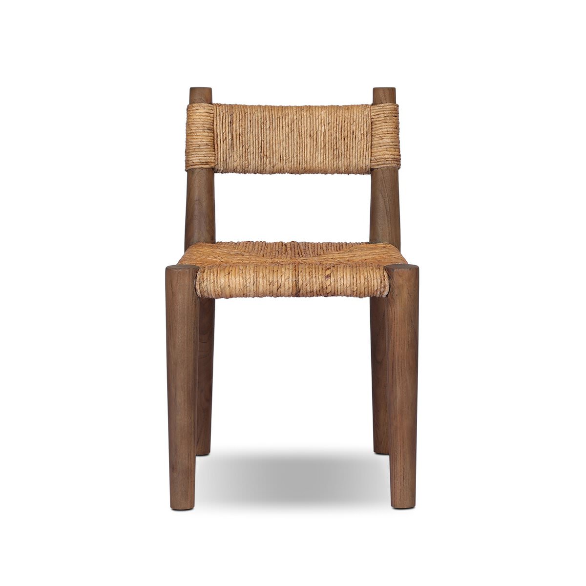 Four Hands Bovard Dining Chair in Stained Toasted Brown on a white background at Addison West