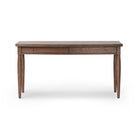 Four Hands Bowfront Desk in Drifted Oak Veneer on a white background at Addison West