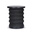 Four Hands Brailey End Table in Black Stained Sungkai on white background at Addison West.