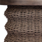 Four Hands Brailey End Table in Dark Brown Sungkai on white background at Addison West.