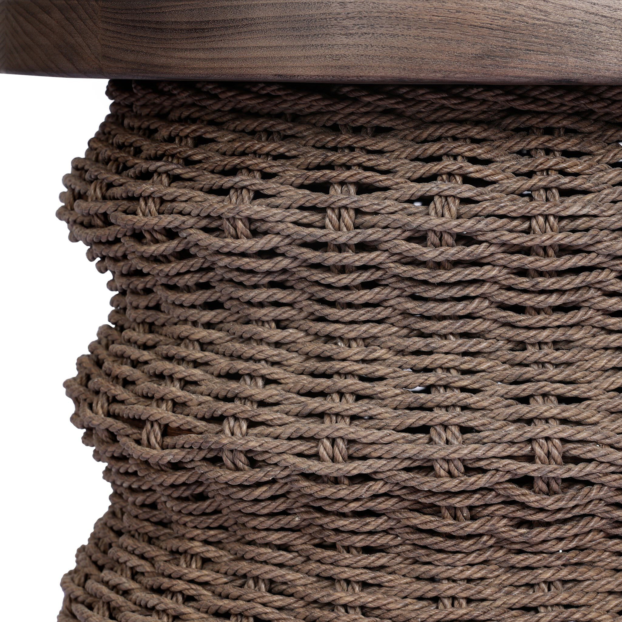 Four Hands Brailey End Table in Dark Brown Sungkai on white background at Addison West.