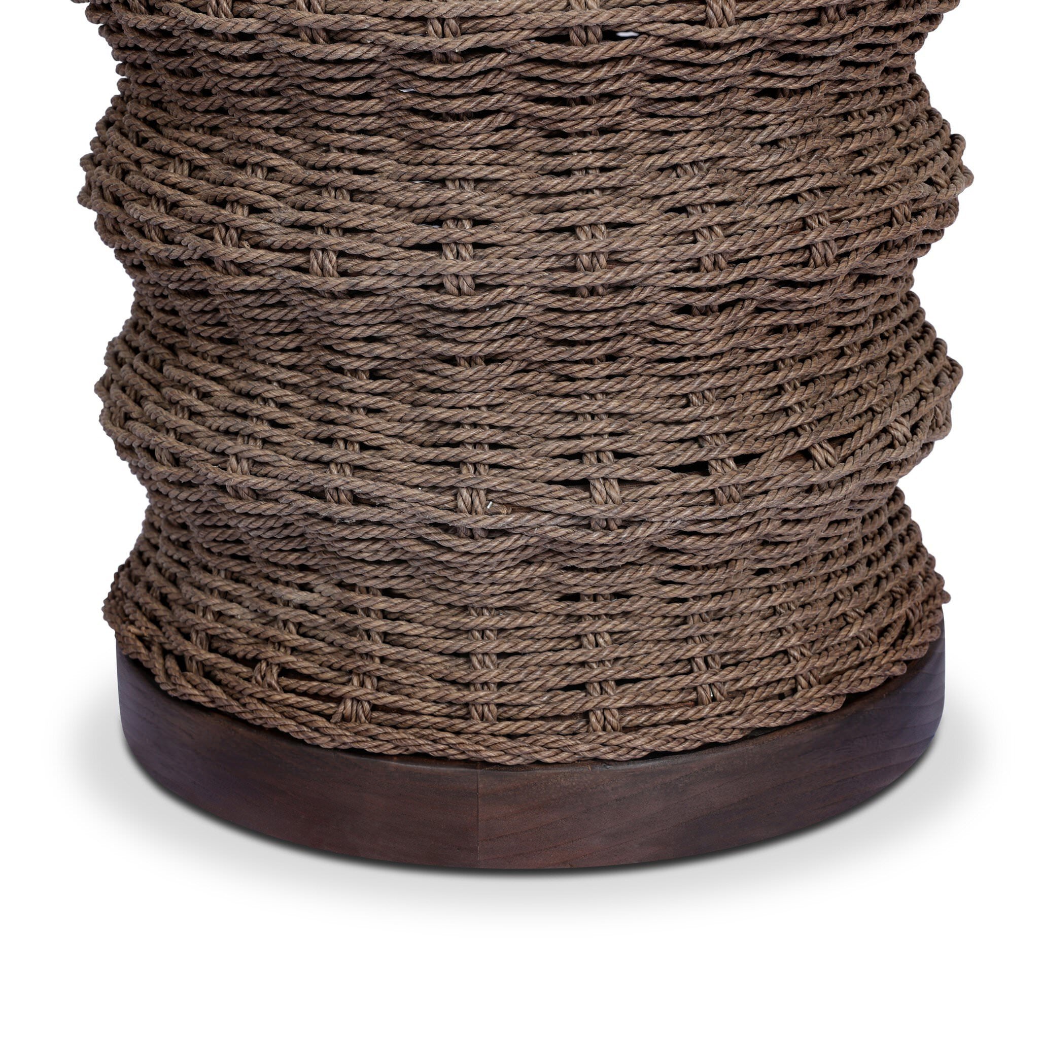 Four Hands Brailey End Table in Dark Brown Sungkai on white background at Addison West.