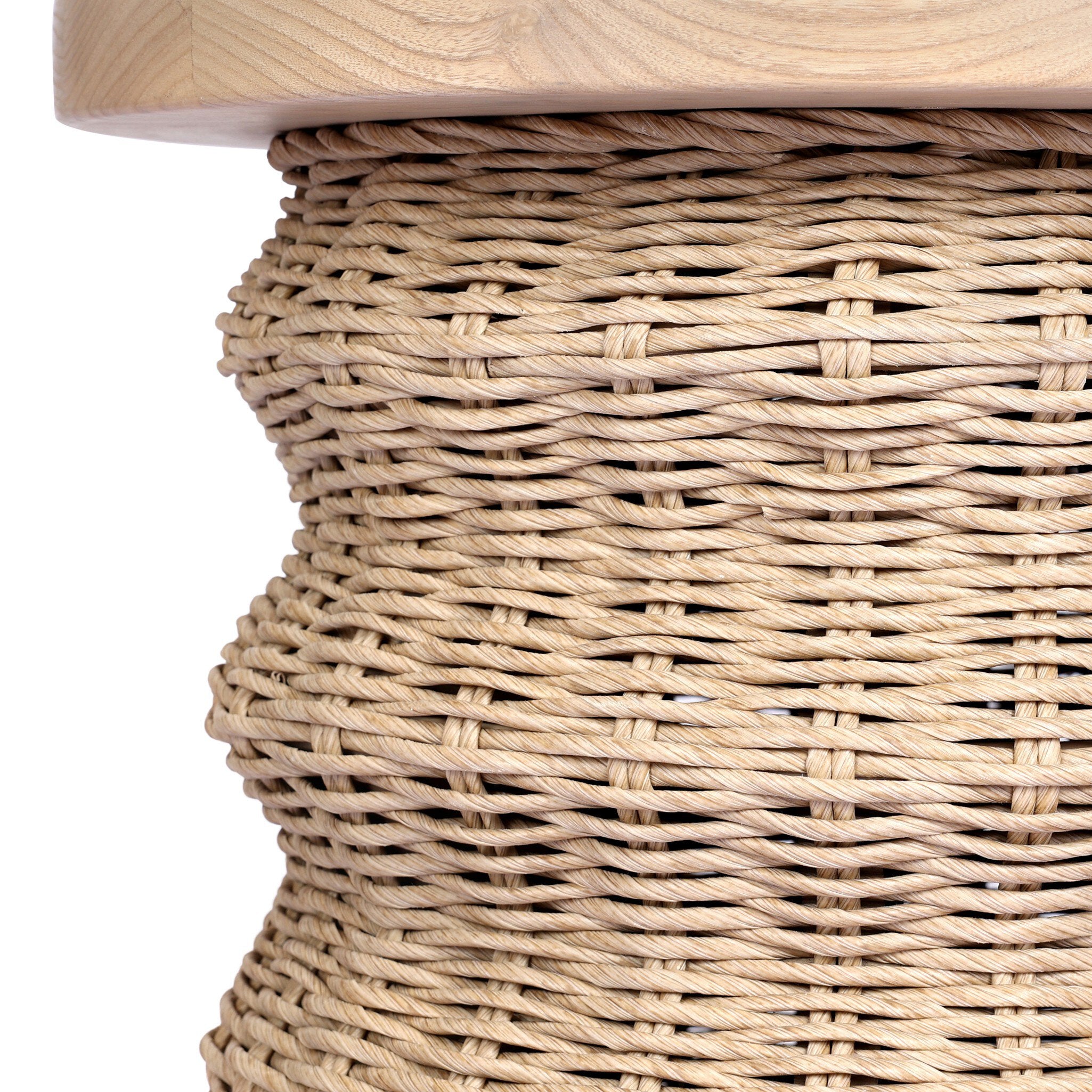 Four Hands Brailey End Table in Smoked Natural Sungkai on white background at Addison West.
