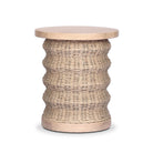 Four Hands Brailey End Table in Smoked Natural Sungkai on white background at Addison West.