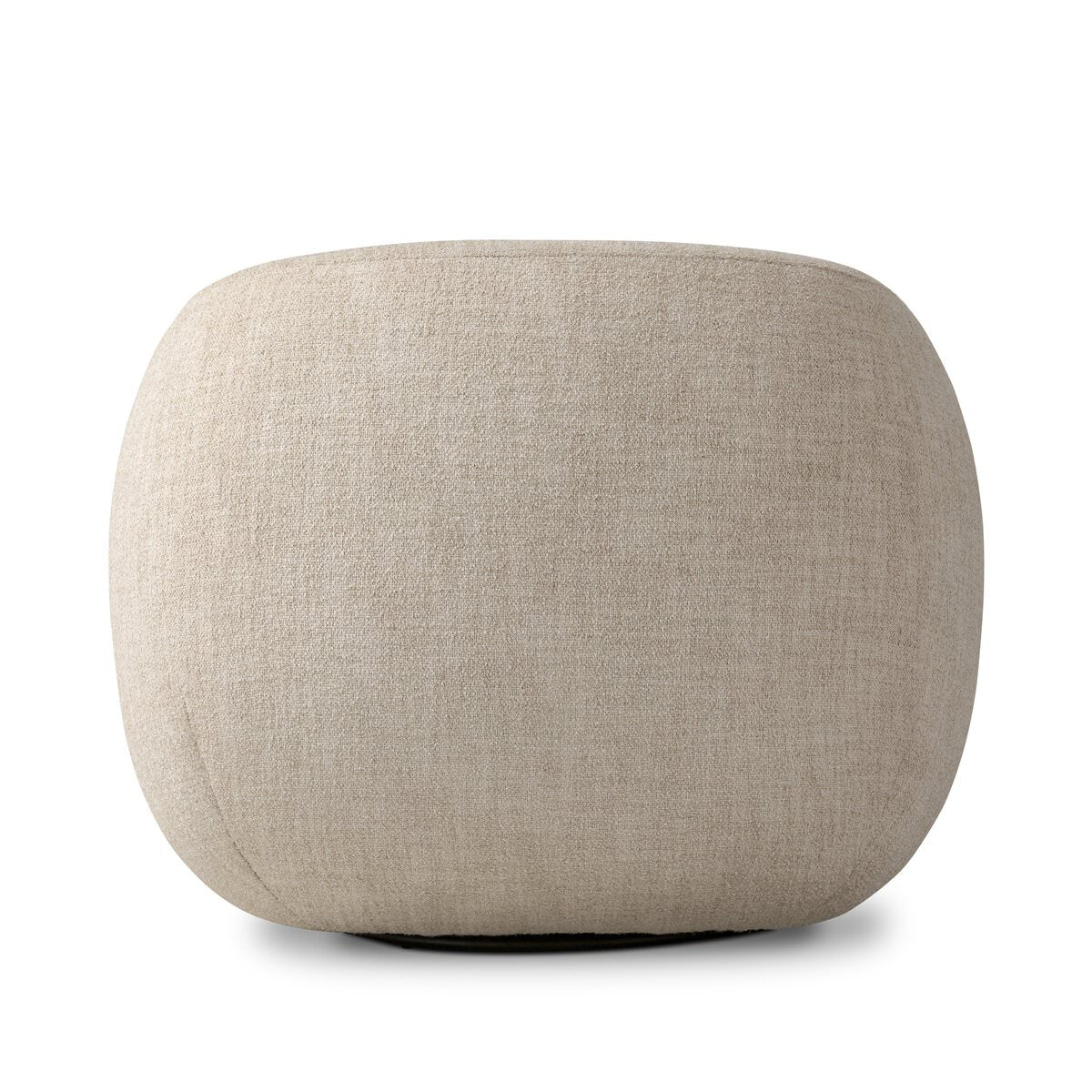 Back of Four Hands Channing Swivel Chair in Yuma Cream on a white background at Addison West