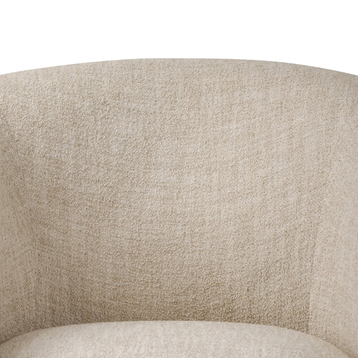 Close up of Four Hands Channing Swivel Chair in Yuma Cream on a white background at Addison West