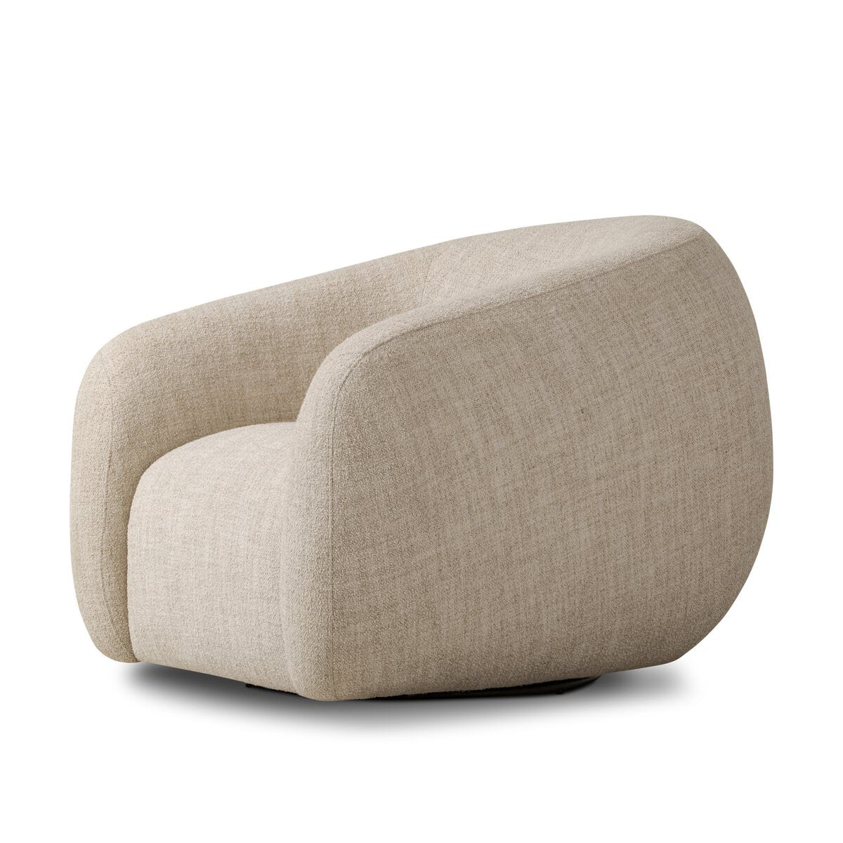 Four Hands Channing Swivel Chair in Yuma Cream on a white background at Addison West