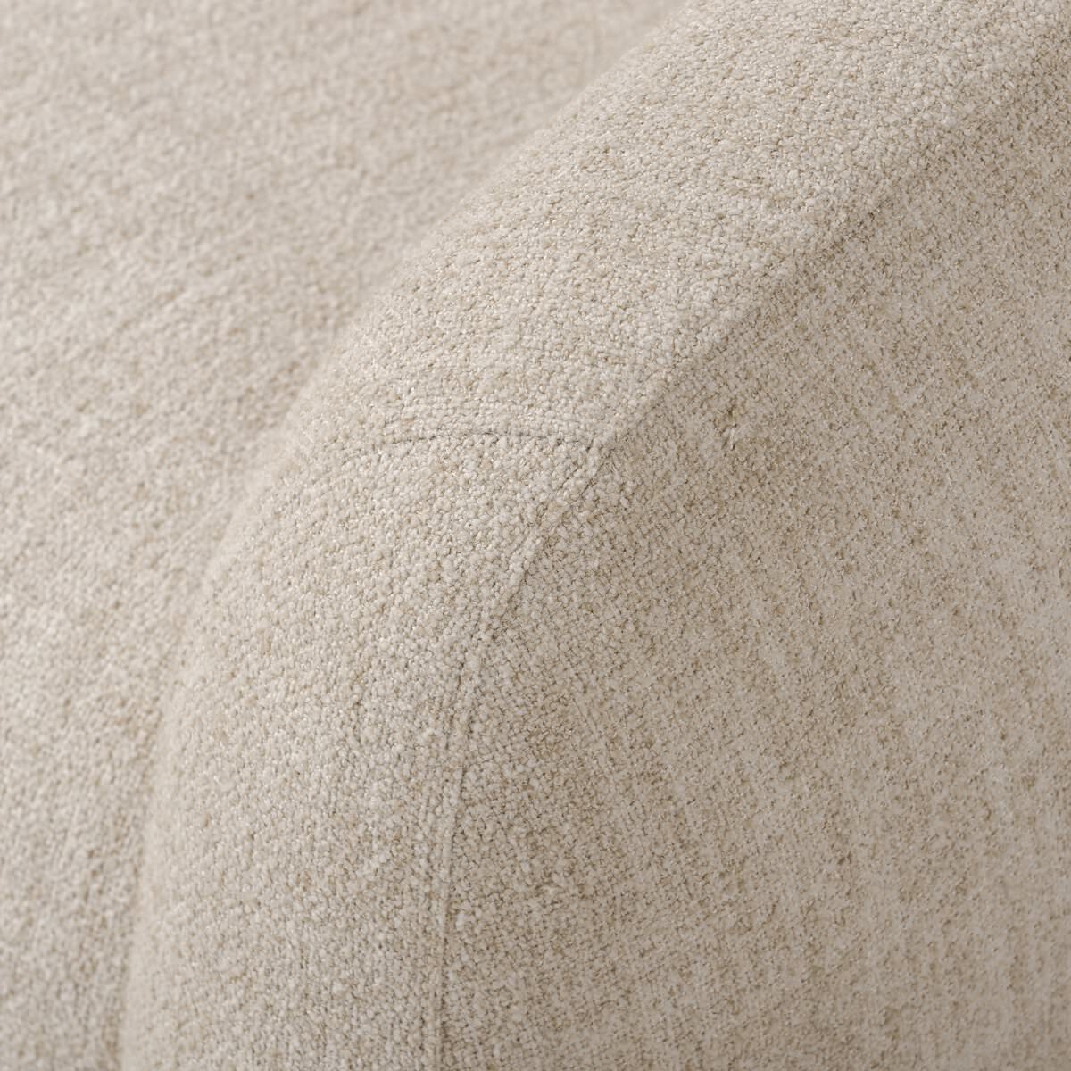 Close up of Four Hands Channing Swivel Chair in Yuma Cream on a white background at Addison West
