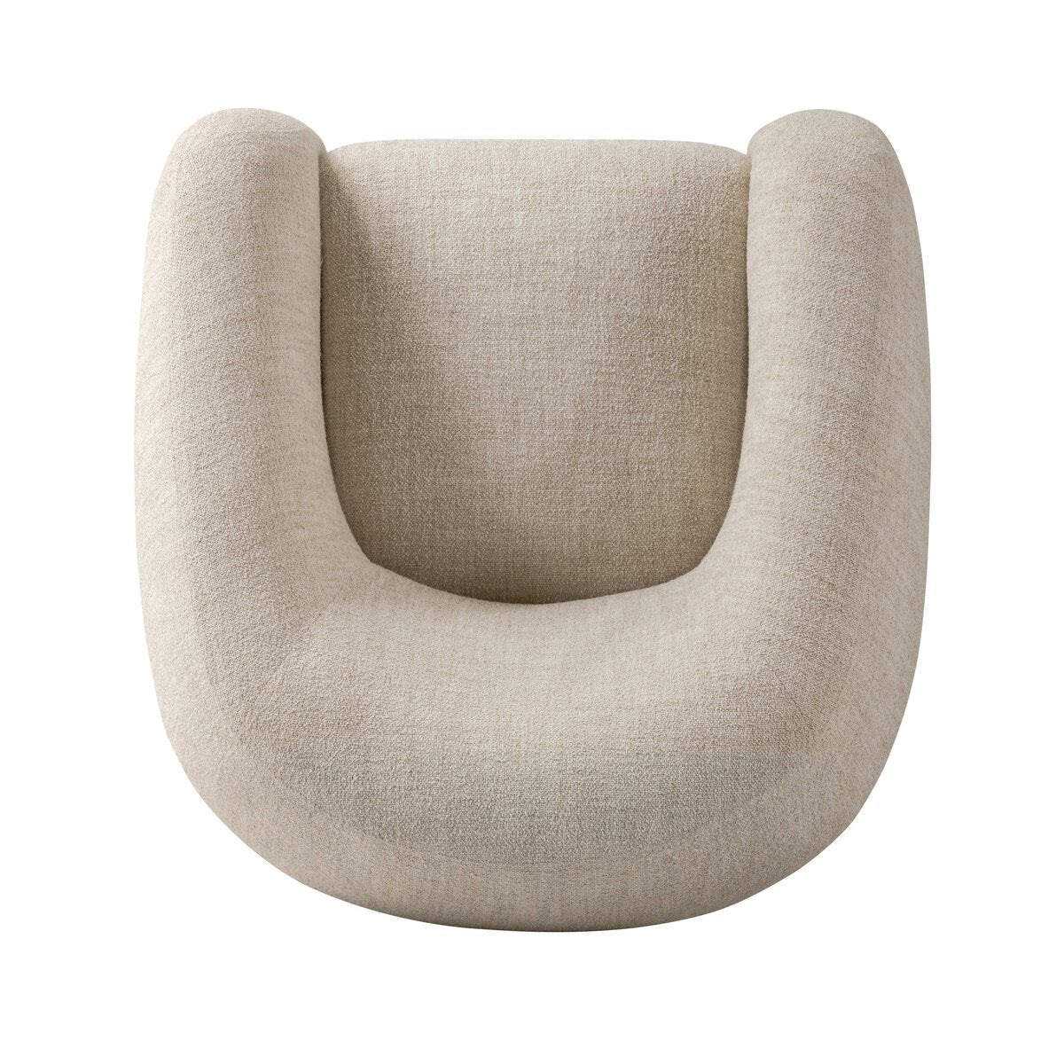 Top of Four Hands Channing Swivel Chair in Yuma Cream on a white background at Addison West