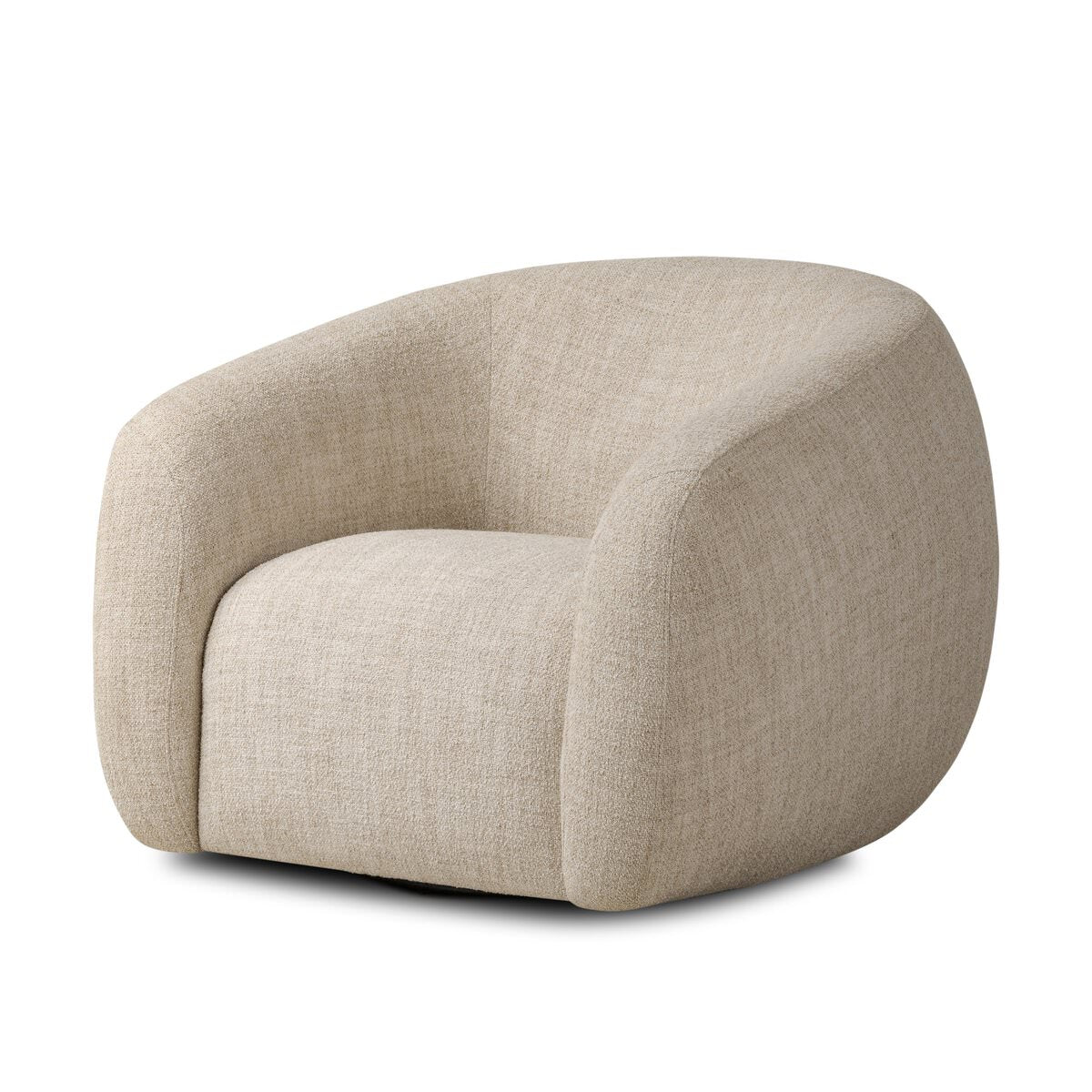 Four Hands Channing Swivel Chair in Yuma Cream on a white background at Addison West