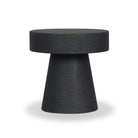 Four Hands Chiro Nightstand in Black Linen on white background at Addison West.