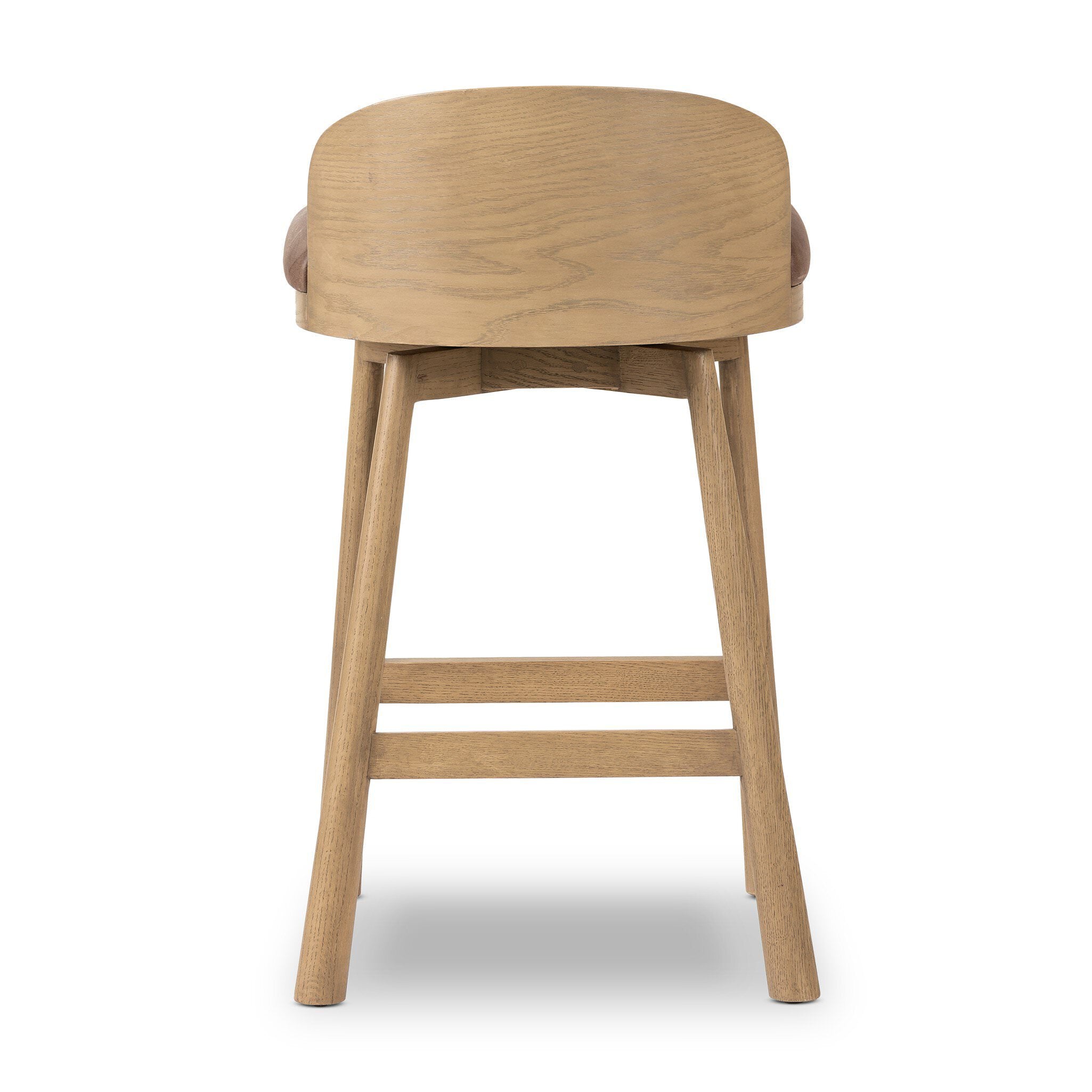 Four Hands Cloris Swivel Counter Stool in Palermo Cigar on white background at Addison West.