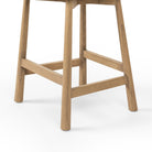 Close up of Four Hands Cloris Swivel Counter Stool in Palermo Cigar on white background at Addison West.
