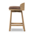 Four Hands Cloris Swivel Counter Stool in Palermo Cigar on white background at Addison West.
