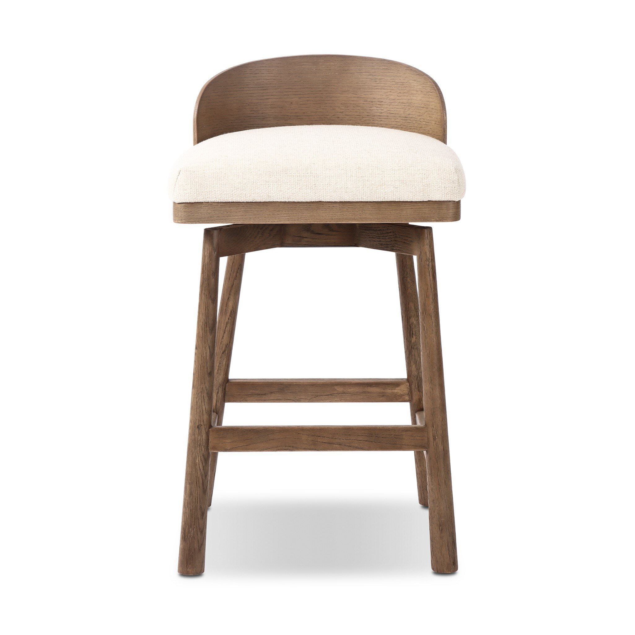 Four Hands Cloris Swivel Counter Stool in Thames Cream on white background at Addison West.