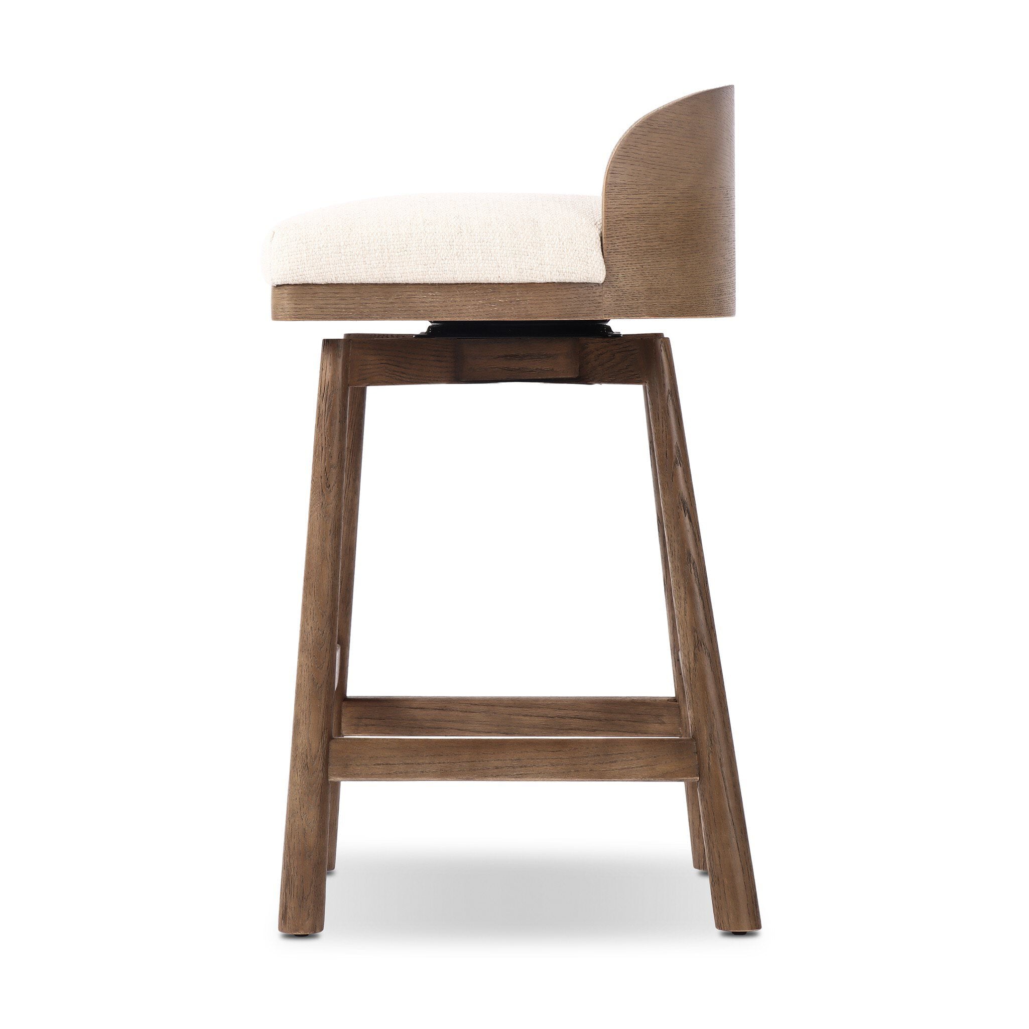 Four Hands Cloris Swivel Counter Stool in Thames Cream on white background at Addison West.