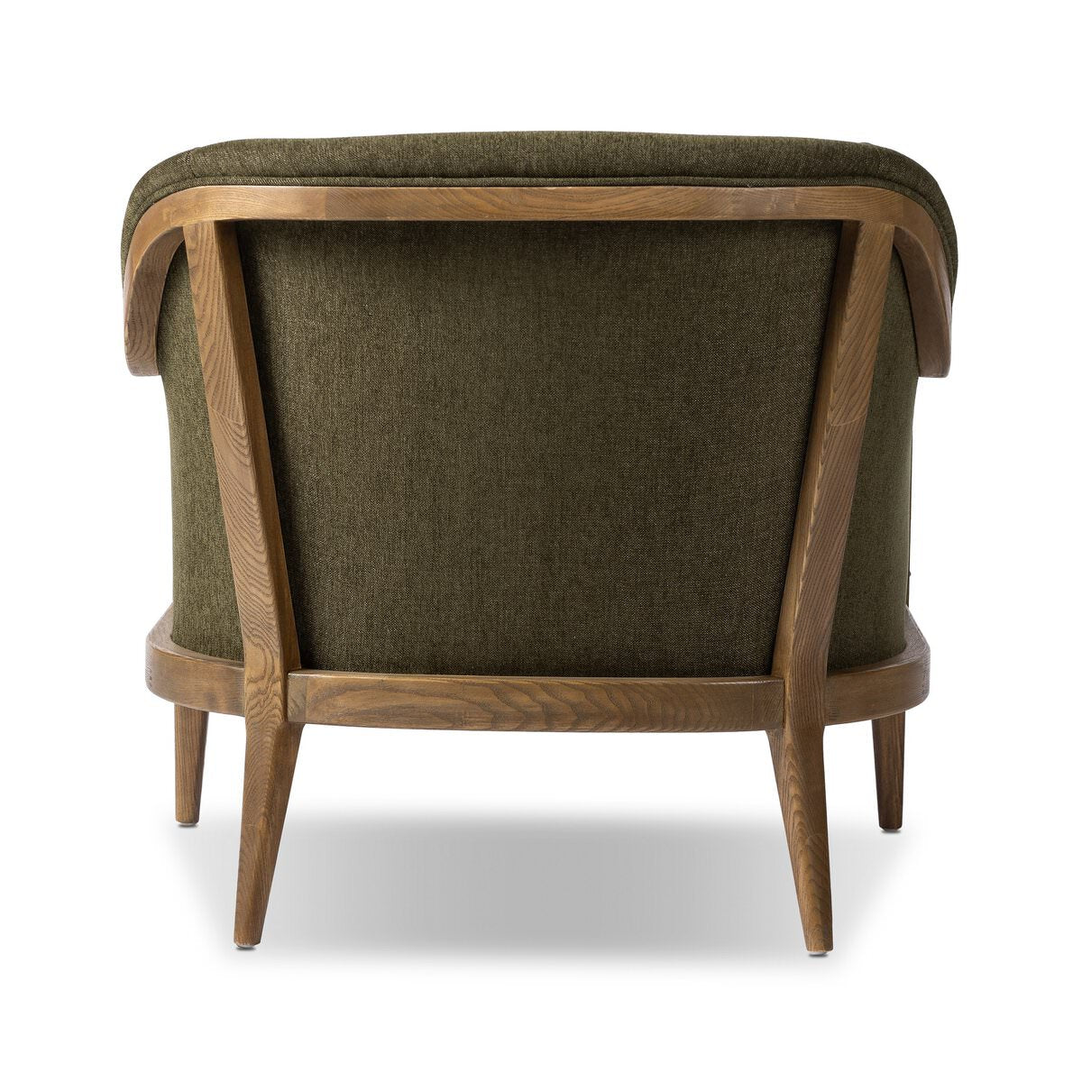 Back of Four Hands Colston Chair in Sutton Olive on a white background at Addison West